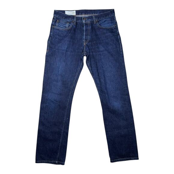 imogene + willie Jeans Mens 34x34 Indigo Barton Button Fly Made in USA Denim - Picture 1 of 9